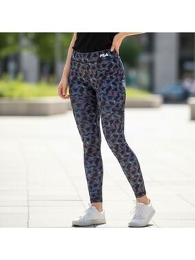 Fila Running Pants Star Print Medium #YLEG5